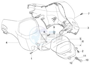 LX 50 2T drawing Speedometer Kms. - handlebar covers