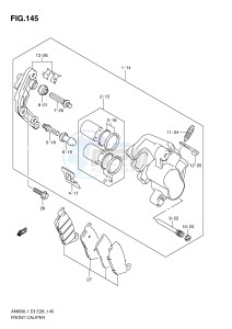 AN650 (E3-E28) Burgman drawing FRONT CALIPER