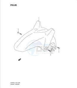 DL650 drawing FRONT FENDER (DL650L1 E2)