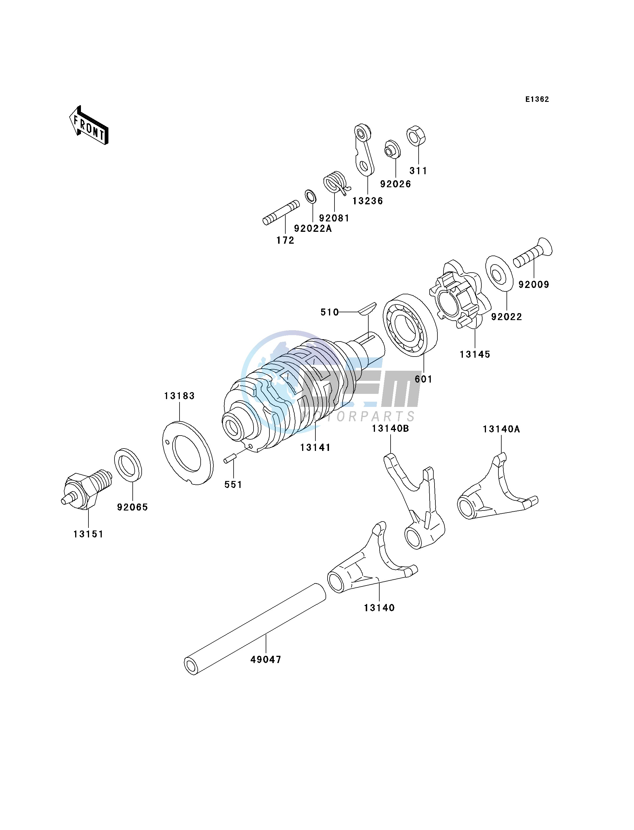 GEAR CHANGE DRUM_SHIFT FORK-- S- -