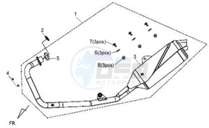 WOLF CARBURATED 125 drawing EXHAUST