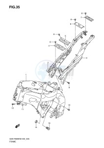 GSX-R600 (E2) drawing FRAME (MODEL K8 K9)