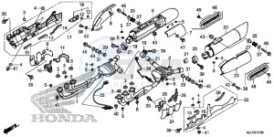 GL1800CF F6C ED drawing EXHAUST MUFFLER