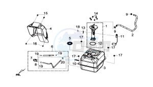 GTS 125I 2014 ABS drawing FUEL TANK - FUEL CUT