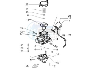 ZIP 100 4T NOABS E2-E3 (APAC) drawing Carburetor's components