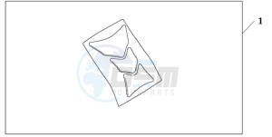 CBR125RWA Korea - (KO) drawing TANK PAD HONDA WING LOGO