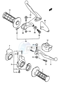 RM250 (T-V-W-X-Y) drawing HANDLE LEVER