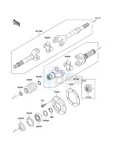 MULE 3000 KAF620-G5 EU drawing Drive Shaft-Rear