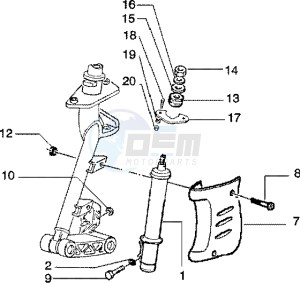 Zip 125 4T drawing Front damper cover