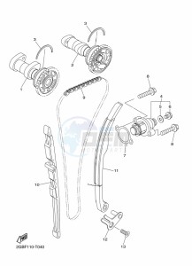 WR250F (BAKJ) drawing CAMSHAFT & CHAIN