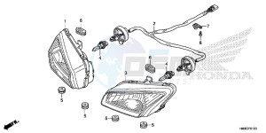 TRX250TME FOURTRAX RECON Europe Direct - (ED) drawing HEADLIGHT