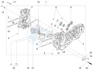 150 4T 3V ie Primavera (APAC, LATAM) (AU, S.A., TH, TN, VT) drawing Crankcase