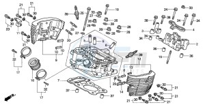 VT750DCA SHADOW SPIRIT drawing REAR CYLINDER HEAD