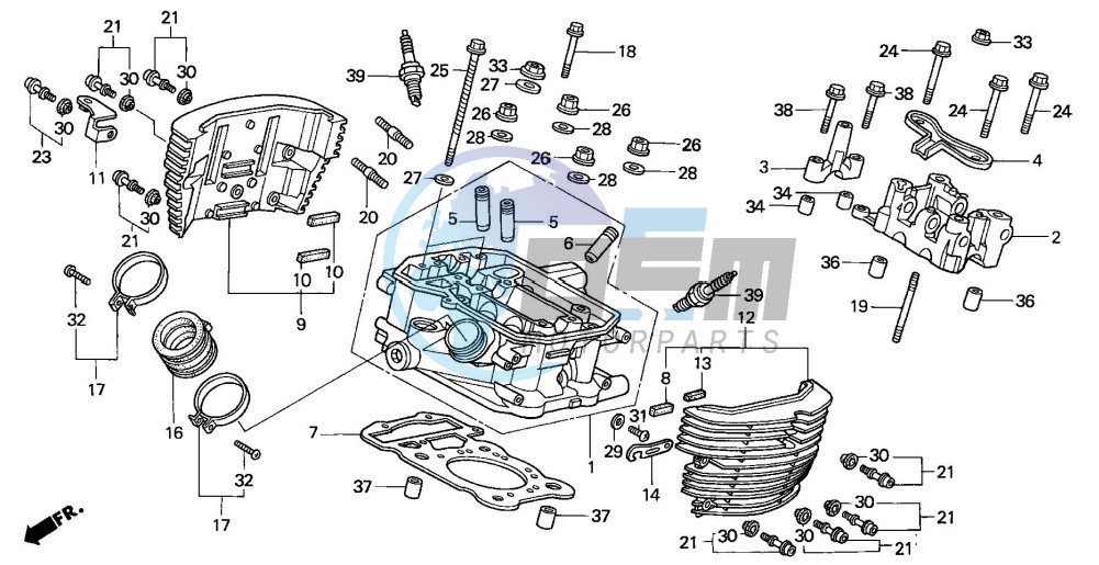 REAR CYLINDER HEAD