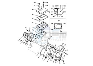 TDM 850 drawing CRANKCASE COVER