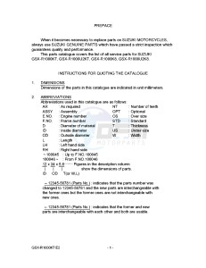 GSX-R1000 (E2) drawing * CATALOG PREFACE *