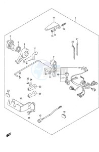 DF 9.9A drawing Remote Control Parts