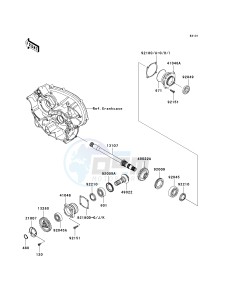 KVF 750 B (BRUTE FORCE 750 4X4I) (B6F-B7FA) B7FA drawing FRONT BEVEL GEAR