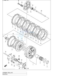 VL800 (E2) VOLUSIA drawing CLUTCH