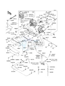 KVF 650 G [BRUTE FORCE 650 4X4I HARDWOODS GREEN HD] (G6F-G9F) G6F drawing CARBURETOR