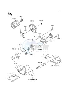 KX250F KX250YBF EU drawing Oil Pump