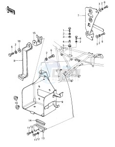 KZ 400 C (C1) drawing BATTERY CASE_ELECTRO BRACKET