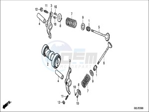 CRF50FH Europe Direct - (ED) drawing CAMSHAFT/VALVE