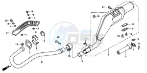 XR200R drawing EXHAUST MUFFLER