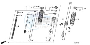 CRF80F9 Mexico - (MX) drawing FRONT FORK