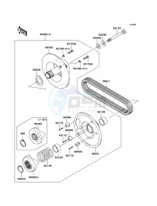 MULE_600 KAF400B8F EU drawing Driven Converter/Drive Belt