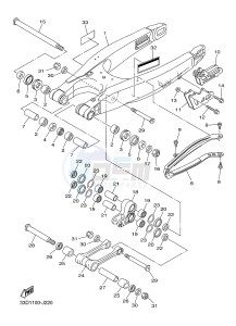 YZ250F (1SM5 1SM6 1SM7 1SM8) drawing REAR ARM