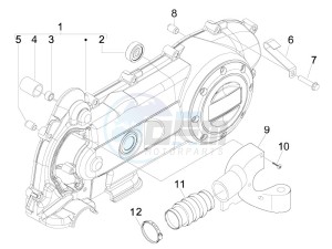 LX 50 4T-4V Touring drawing Crankcase cover and cooling