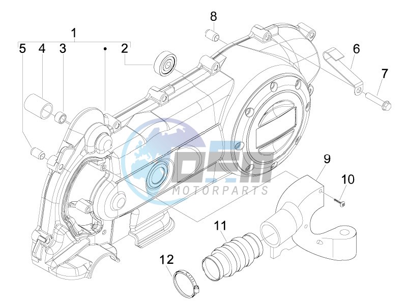 Crankcase cover and cooling