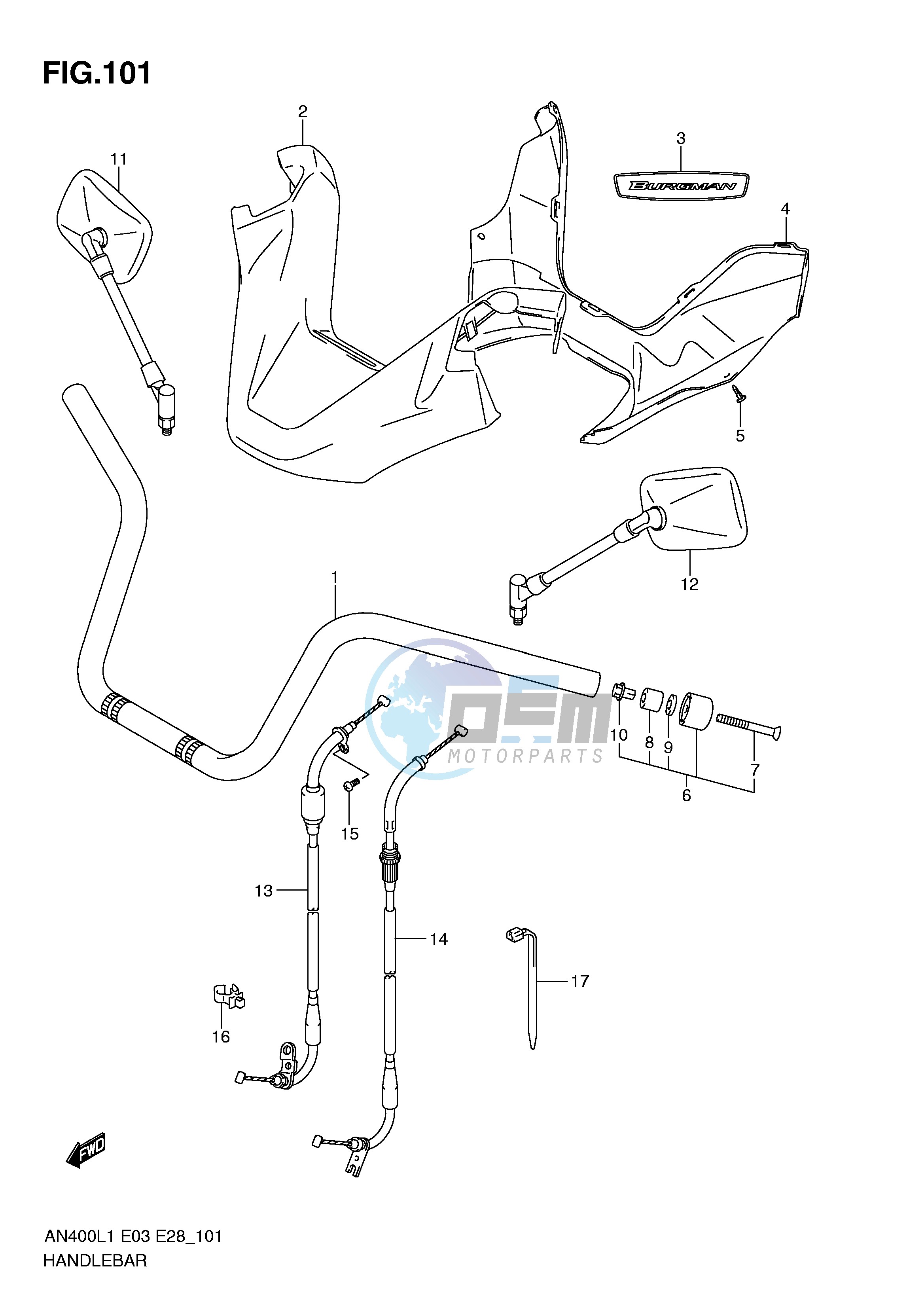 HANDLEBAR (AN400L1 E33)