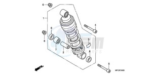 CB600FA Europe Direct - (ED / 25K) drawing REAR CUSHION