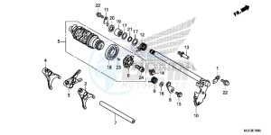 CBR650FAH 2ED - (2ED) drawing GEARSHIFT DRUM