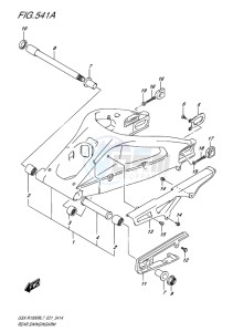 GSX-R1000R EU drawing REAR SWINGINGARM