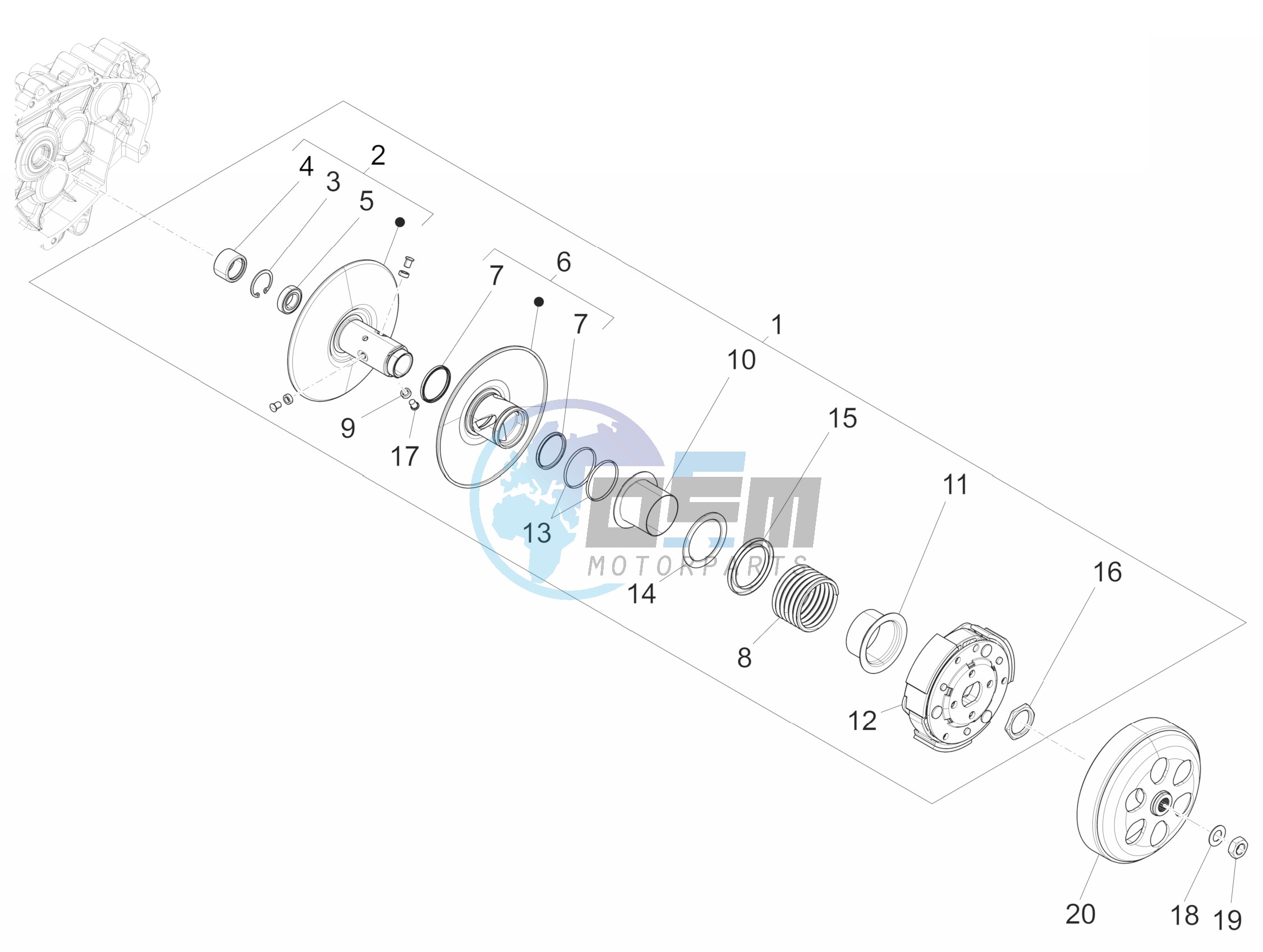 Driven pulley