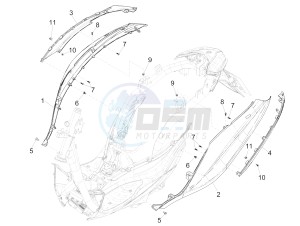 MEDLEY 125 4T IE ABS E3, E4 (APAC) drawing Side cover - Spoiler