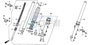 XL650V TRANSALP drawing FRONT FORK