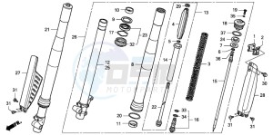 CR85RB drawing FRONT FORK