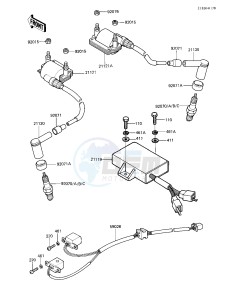 EX 305 B [GPZ 305] (B1) [GPZ 305] drawing IGNITION