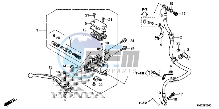 FRONT BRAKE MASTER CYLINDER (STD)