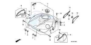 CBR1000RR9 France - (F / CMF TRI) drawing TOP SHELTER