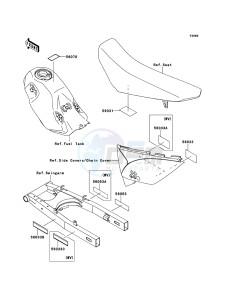 KLX125 KLX125CCS XX (EU ME A(FRICA) drawing Labels