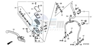 CB600F3A Australia - (U / ST) drawing FR. BRAKE MASTER CYLINDER (CB600F/F3)