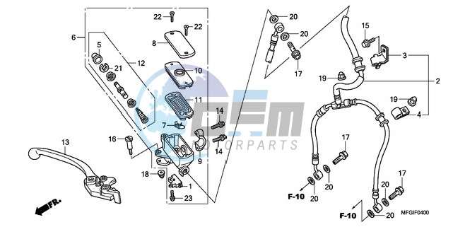 FR. BRAKE MASTER CYLINDER (CB600F/F3)