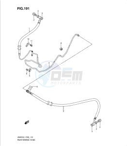 AN650 drawing REAR BRAKE HOSE (AN650AL1 E24)