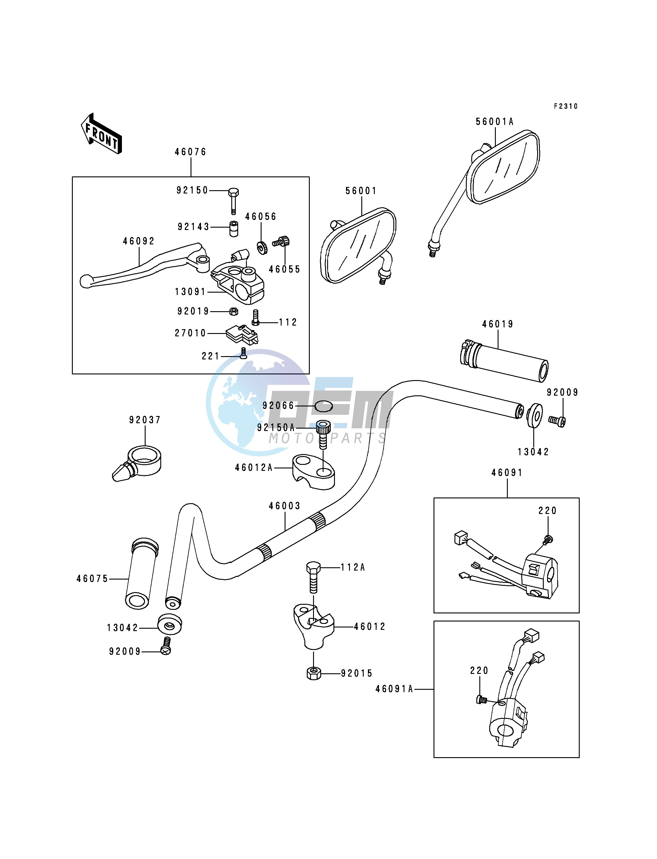 HANDLEBAR-- VN800-B1- -