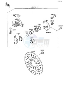 KSF 250 A [MOJAVE 250] (A3-A7) [MOJAVE 250] drawing FRONT CALIPER